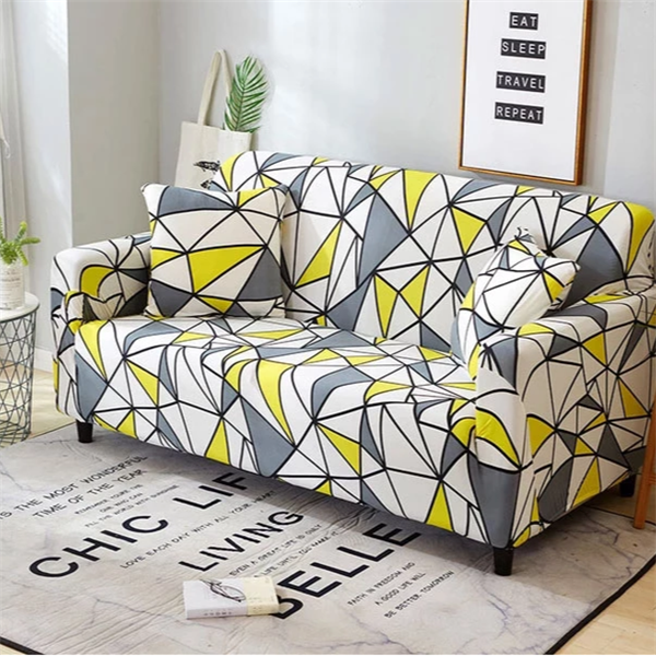 Geometric Premium Sofa Cover + 2 pillow cases